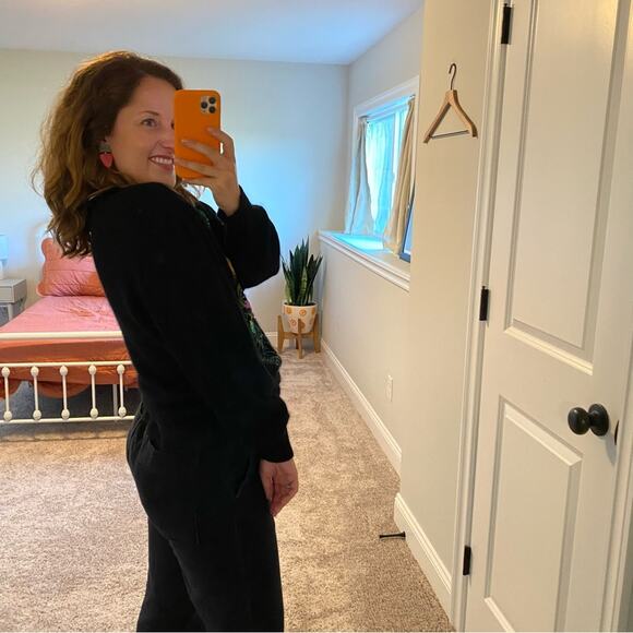 Vintage Cedars Black Embellished Beaded Sequin Silk Angora Sweater Small - Picture 3 of 12